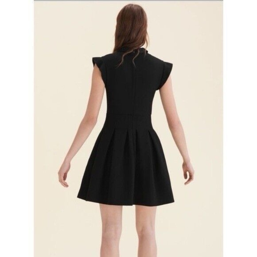 Maje Rousta Fit-and-flare Chain-detail Pleated Mini Dress - Picture 2 of 10